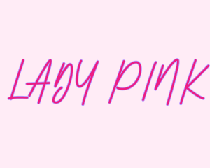 Pink Fashion Signature Text logo design