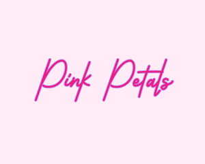 Pink Fashion Signature Text logo design