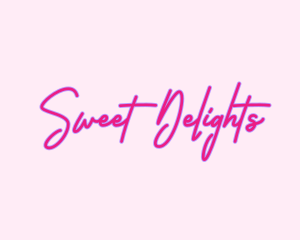 Pink Fashion Signature Text logo design