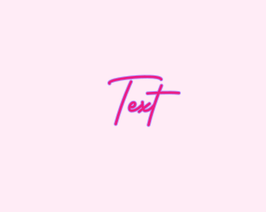 Pink Fashion Signature Text logo design