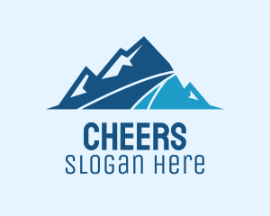 Snow - Mountain Summit Peak logo design