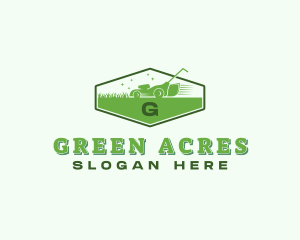 Grass - Gardening Grass Mower logo design