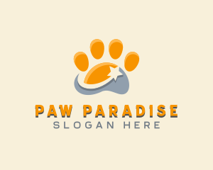 Pet Veterinarian Paw logo design
