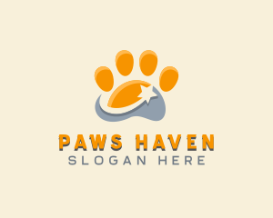 Pet Veterinarian Paw logo design