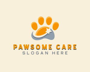 Veterinarian - Pet Veterinarian Paw logo design