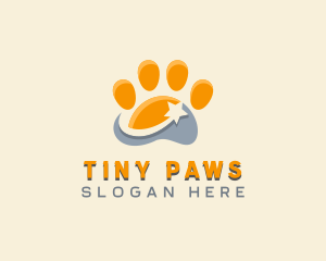 Pet Veterinarian Paw logo design