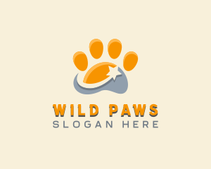 Pet Veterinarian Paw logo design