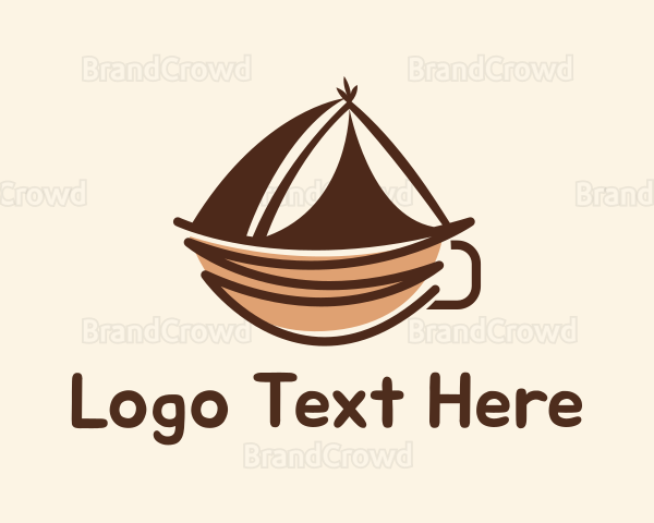 Camping Tent Coffee Cup Logo