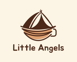 Coffee Shop - Camping Tent Coffee Cup logo design