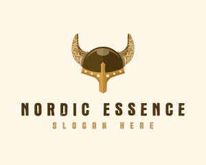 Nordic - Viking Helmet Armory logo design
