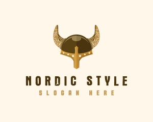 Scandinavian - Viking Helmet Armory logo design