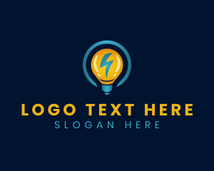 Utility - Electric Thunder Bulb logo design