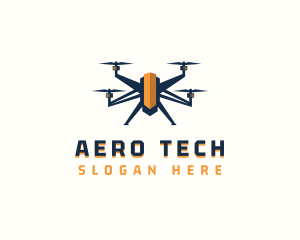 Drone Tech Quadcopter  logo design