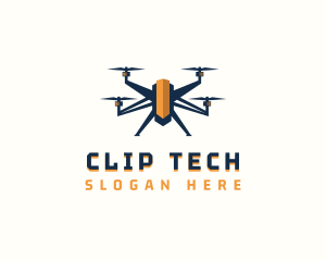 Drone Tech Quadcopter  logo design