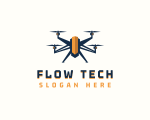 Drone Tech Quadcopter  logo design