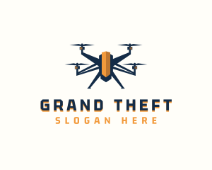 Aerial - Drone Tech Quadcopter logo design
