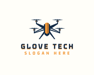 Drone Tech Quadcopter  logo design