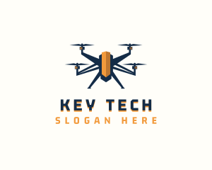 Drone Tech Quadcopter  logo design