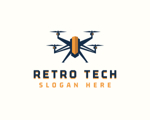 Drone Tech Quadcopter  logo design