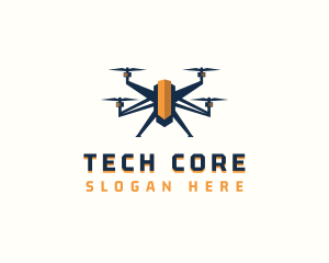 Drone Tech Quadcopter  logo design