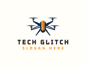 Drone Tech Quadcopter  logo design