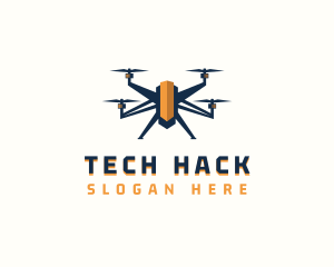 Drone Tech Quadcopter  logo design