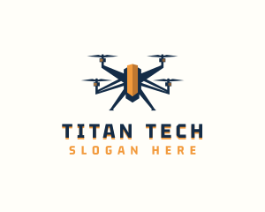 Drone Tech Quadcopter  logo design