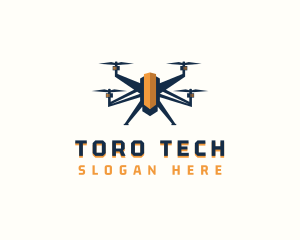 Drone Tech Quadcopter  logo design