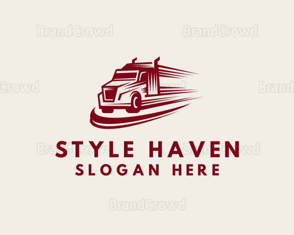 Trailer Truck Vehicle Logo