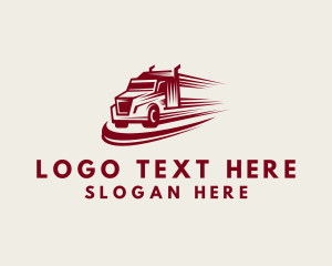 Fast - Trailer Truck Vehicle logo design
