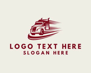 Trailer Truck Vehicle Logo