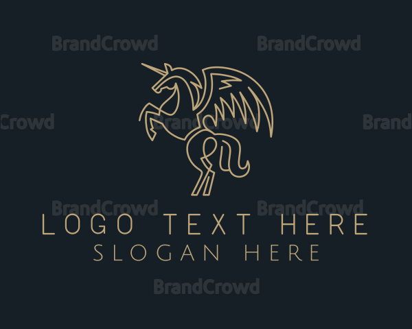 Deluxe Unicorn Pegasus Logo