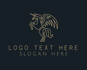 Deluxe Unicorn Pegasus Logo