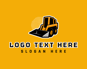 Skid Steer Loader - Skid Steer Loader Bulldozer logo design