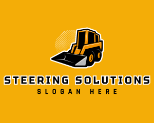 Skid Steer Loader Bulldozer logo design