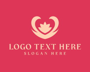 Bloom - Beauty Lotus Heart logo design