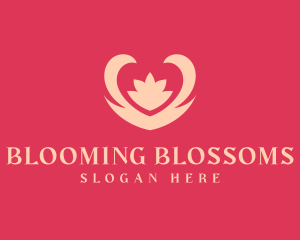 Blooming - Beauty Lotus Heart logo design