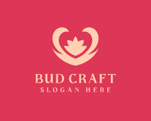 Bud - Beauty Lotus Heart logo design