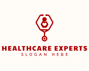 Stethoscope Human Healthcare logo design