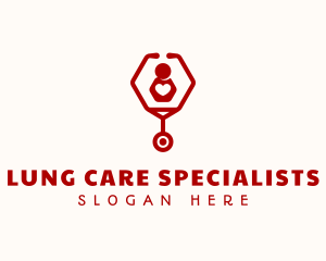 Stethoscope Human Healthcare logo design