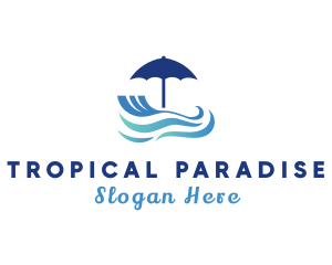 Hawaii - Umbrella Beach Resort logo design
