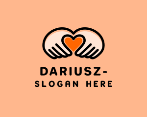 Dating Site - Heart Hand Gesture logo design