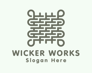 Wicker - Interwoven Textile Fabric logo design