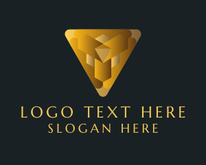 Equity - Gold Wealth Triangle logo design