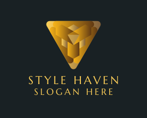 Equity - Gold Wealth Triangle logo design