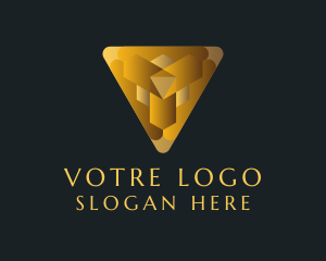 Pyramid - Gold Wealth Triangle logo design