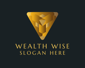 Gold Wealth Triangle logo design