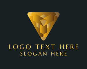 Scaffolding - Gold Wealth Triangle logo design