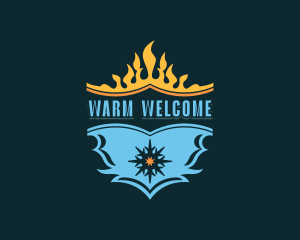 Ice Fire Ventilation logo design