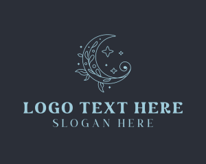 Bohemian - Moon Floral Jewelry logo design